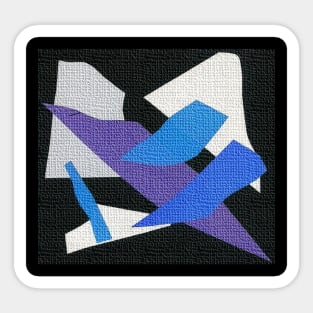 Abstract white blue grey Sticker